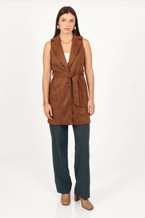 Chaleco Suede Bianka Marrón