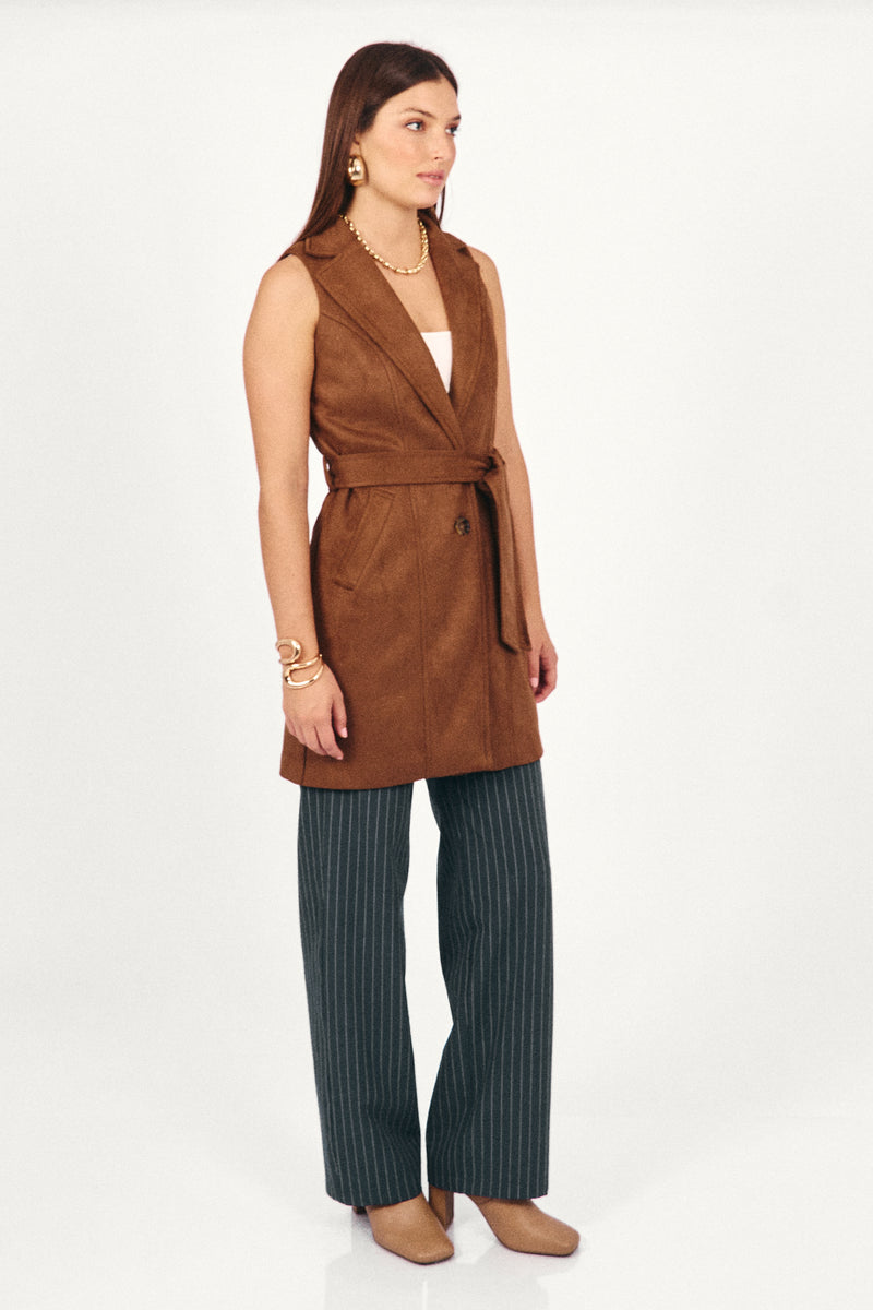 Chaleco Suede Bianka Marrón