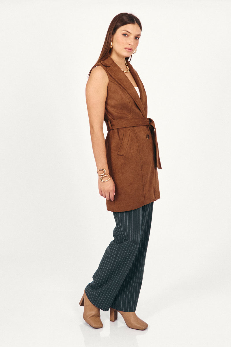 Chaleco Suede Bianka Marrón