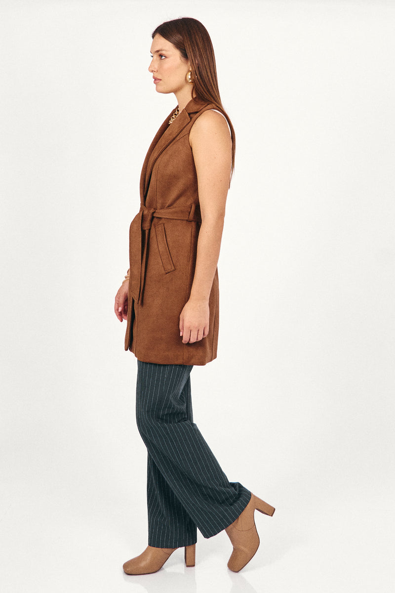 Chaleco Suede Bianka Marrón