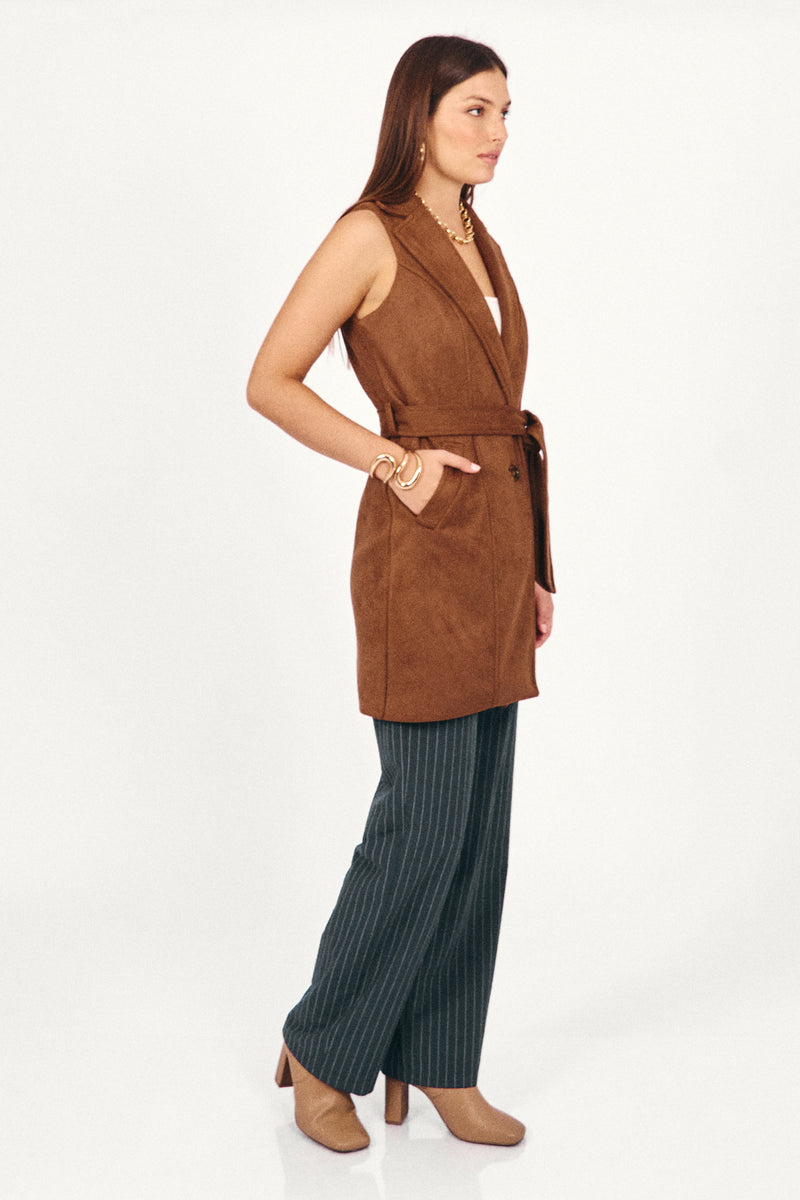 Chaleco Suede Bianka Marrón