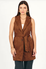 Chaleco Suede Bianka Marrón