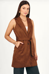 Chaleco Suede Bianka Marrón