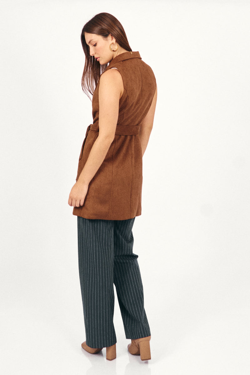 Chaleco Suede Bianka Marrón