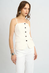 Chaleco Nathalia Hueso