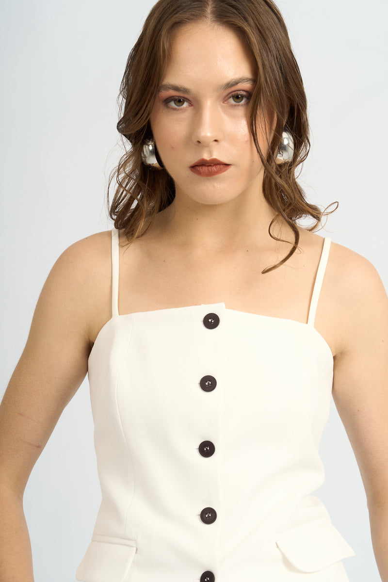 Chaleco Nathalia Hueso