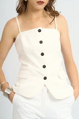Chaleco Nathalia Hueso