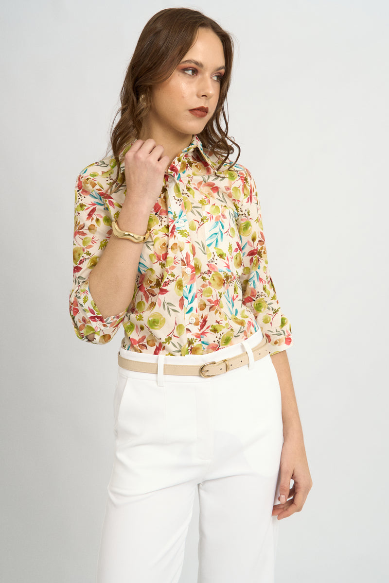 Blusa Arana Floral Verde