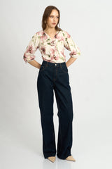 Blusa Saori Floral Rosa