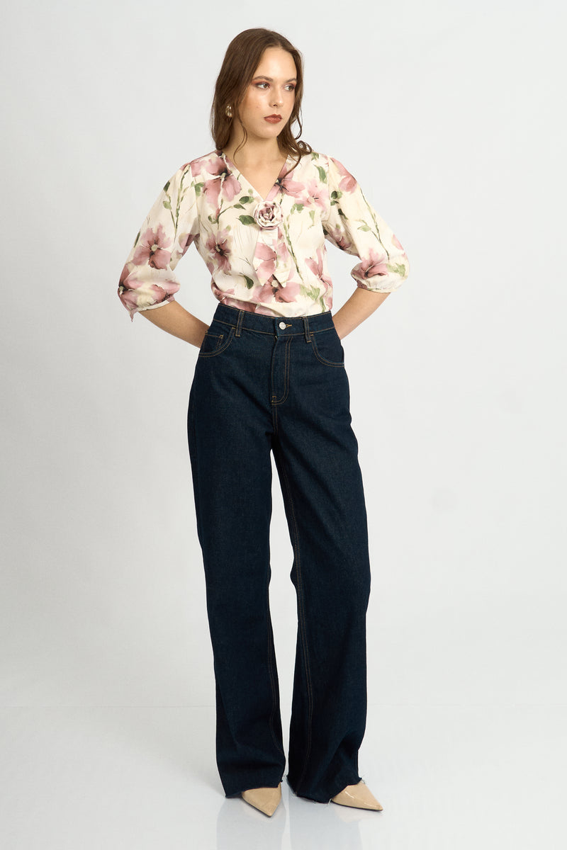 Blusa Saori Floral Rosa