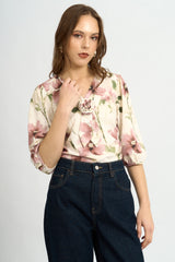 Blusa Saori Floral Rosa