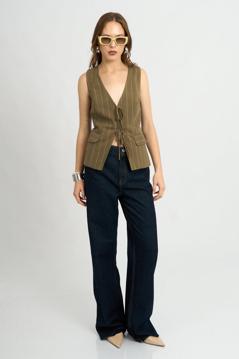 Chaleco Connie Verde Militar