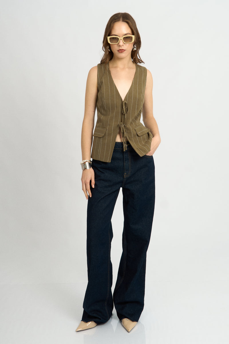 Chaleco Connie Verde Militar