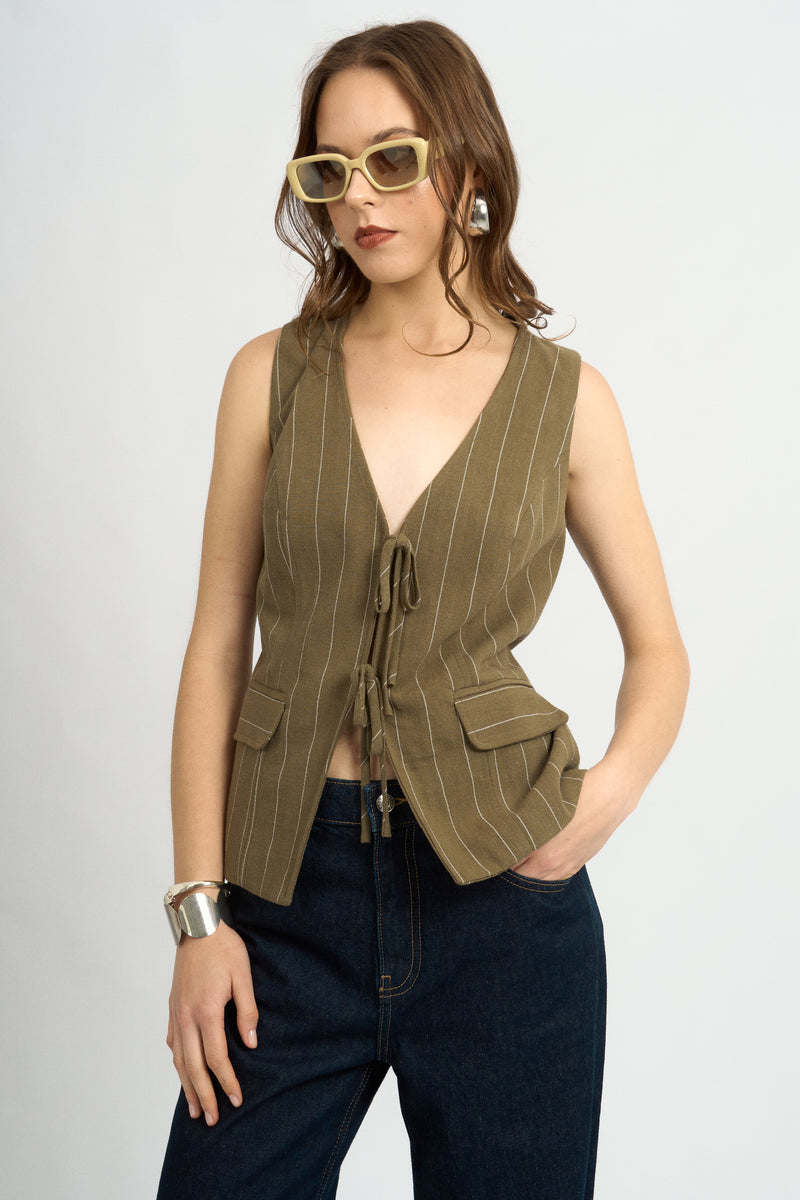 Chaleco Connie Verde Militar