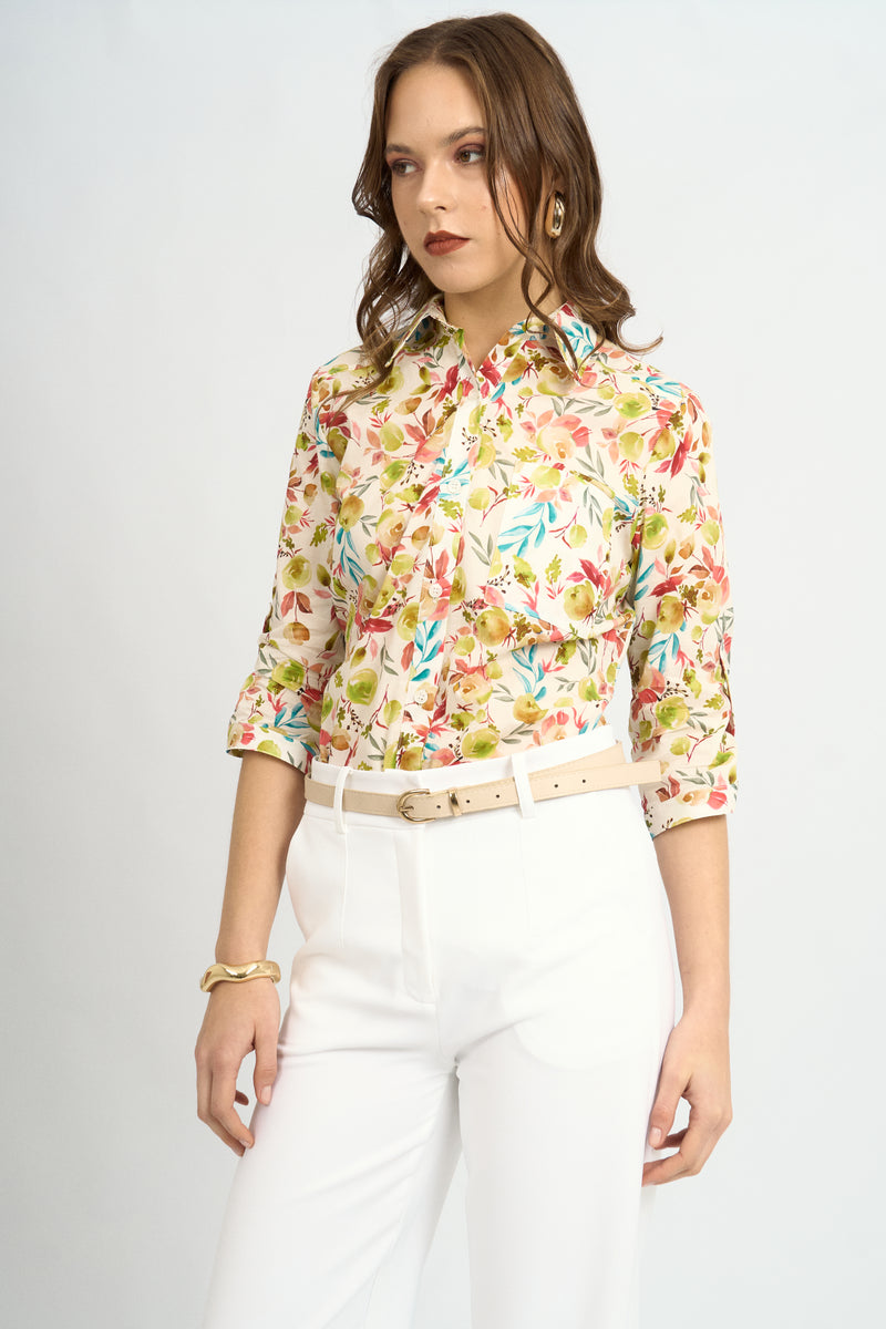 Blusa Arana Floral Verde