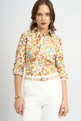 Blusa Arana Floral Verde