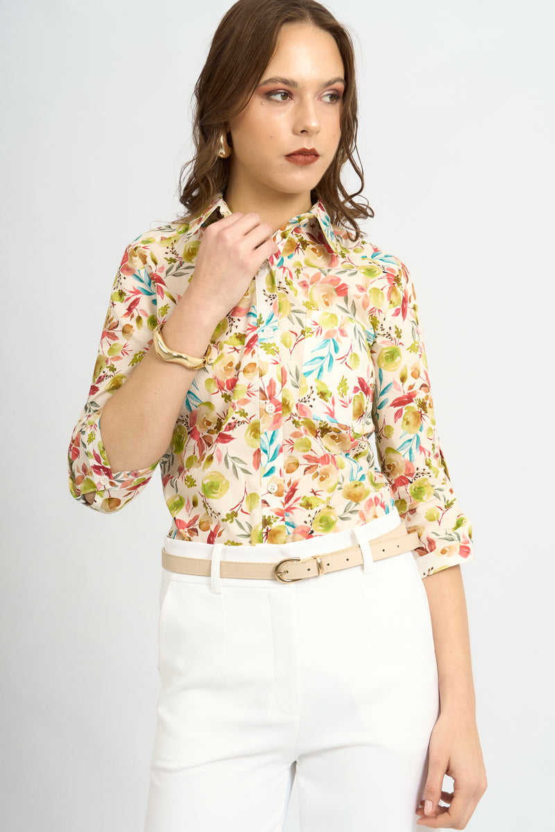 Blusa Arana Floral Verde