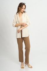 Blusa Fiorella Rayas Beige